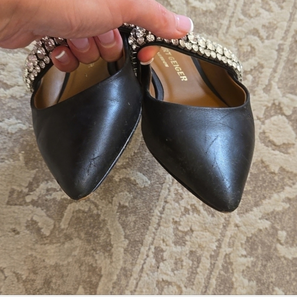 Kurt Geiger Black Embellished Women's Mules - Picture 3 of 7